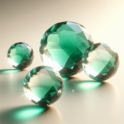 Green crystal spheres