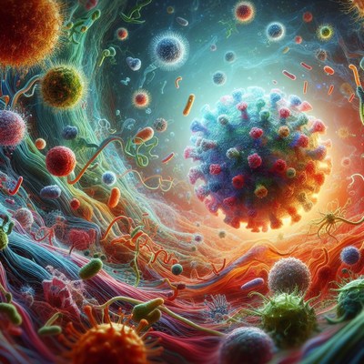 Colorful virus illustration