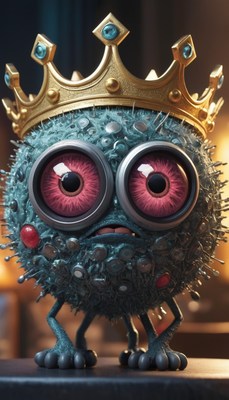 Spiky king with gold crown