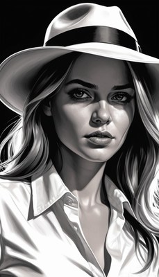 Woman wearing white hat and shirt