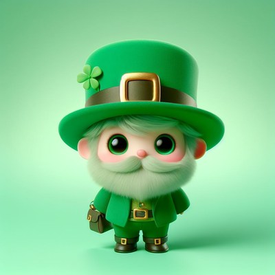 Green leprechaun illustration