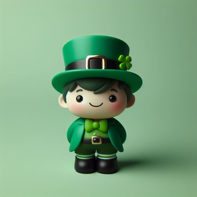 Green leprechaun figurine