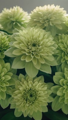 Green dahlia bouquet