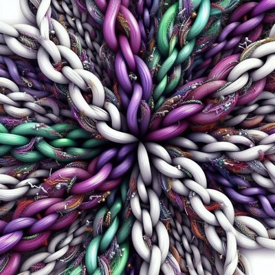 Abstract braided pattern