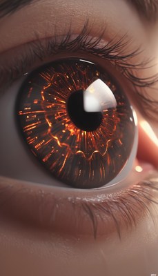 Close-up of a digital eye