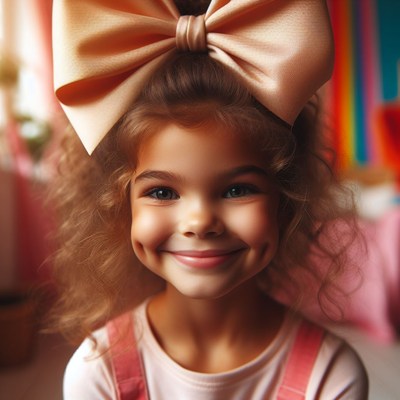 Girl with big bow