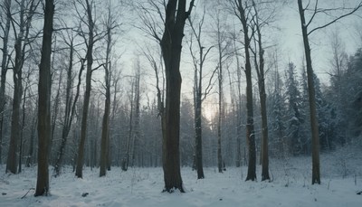 Winter forest scene