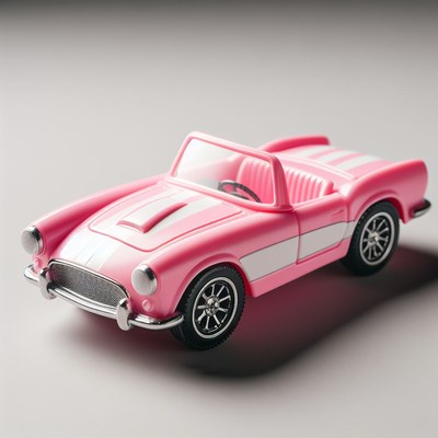 Pink convertible toy car