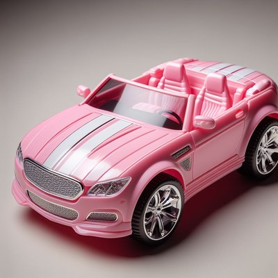 Pink convertible toy car