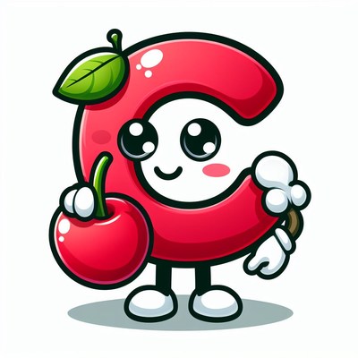 Cherry c character illustration