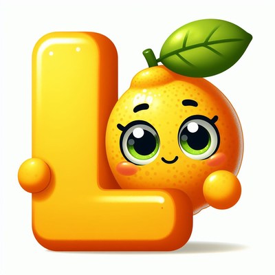 Lemon holding letter l