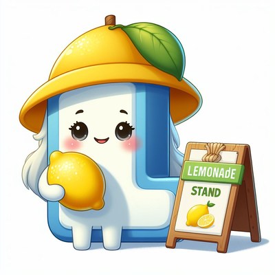 Cartoon lemonade stand character