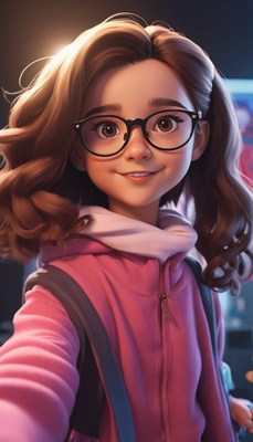 Girl in glasses taking a selfie