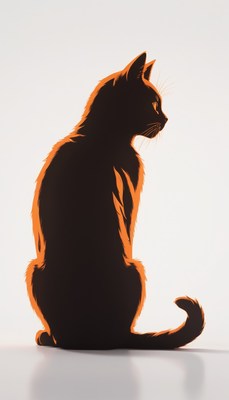Black cat silhouette
