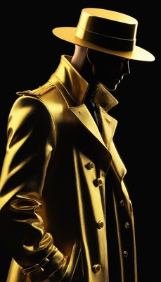 Golden man in fedora