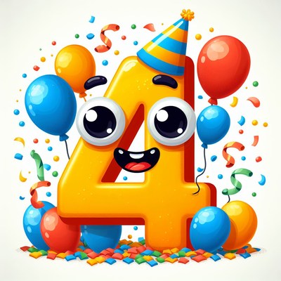 Happy 4th birthday party number