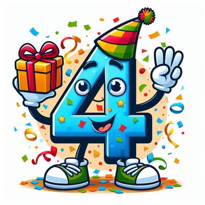Happy fourth birthday number four