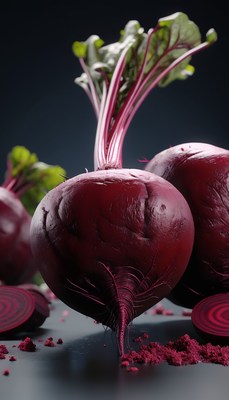 Fresh beetroot with greens
