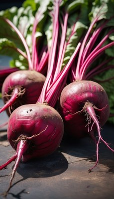 Freshly harvested beets