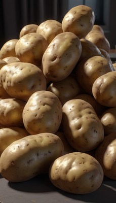 A pile of potatoes on a countertop