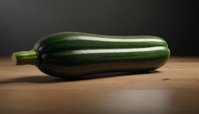 Zucchini on wood table