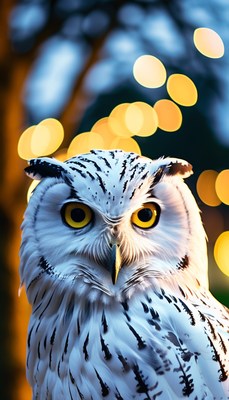 Snowy owl portrait