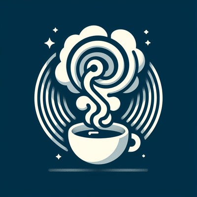 Steaming coffee cup illustration