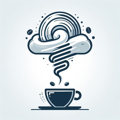 Coffee cloud illustration