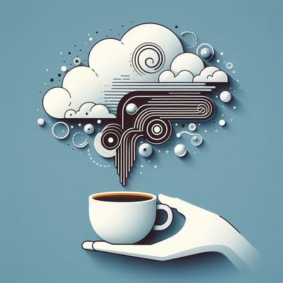 Abstract coffee cloud illustration