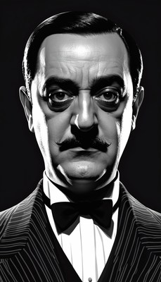 Man in striped suit and bow tie