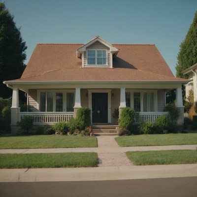 Suburban home on a sunny day