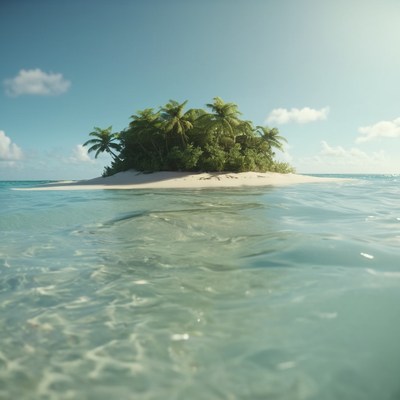 Tropical island beachscape