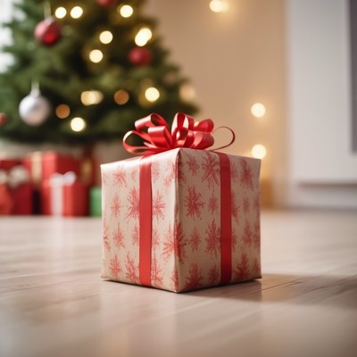 Gift under christmas tree