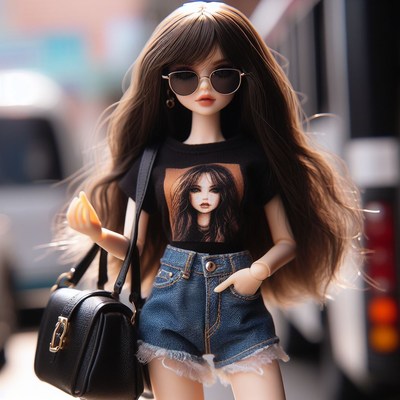 Fashion doll with sunglasses
