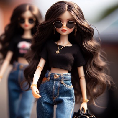 Fashion doll in sunglasses