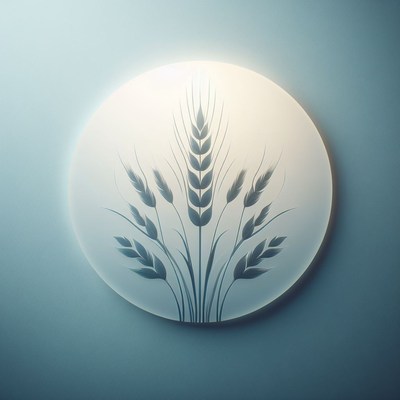 Wheat design on round surface