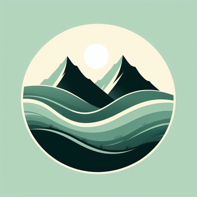 Mountain landscape illustration