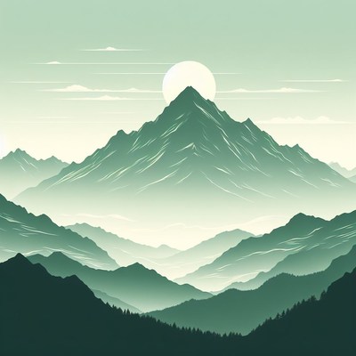 Mountain range at sunset