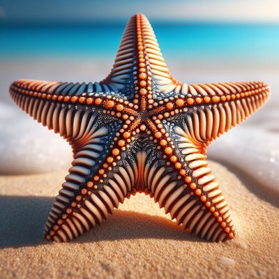Starfish on sandy beach