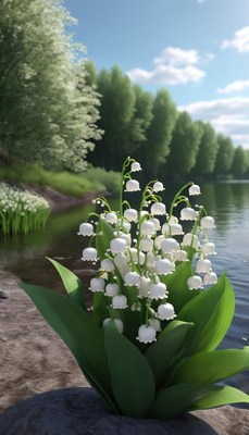 Lily of the valley by the river