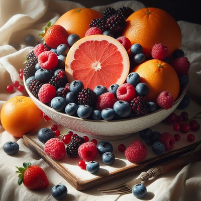 Bowl of fruit and berries