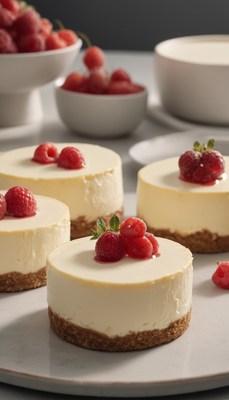 Cheesecake with raspberries