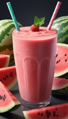 Watermelon smoothie with mint