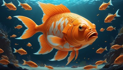 Orange fish swimming underwater