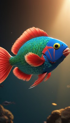 Colorful fish swimming underwater
