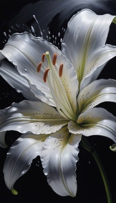 White lily close-up