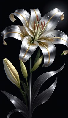 Silver lily bloom