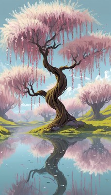 Twisted willow reflection