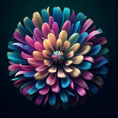 Colorful abstract flower
