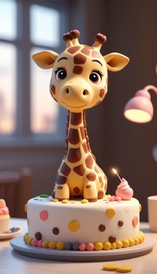 Giraffe birthday cake